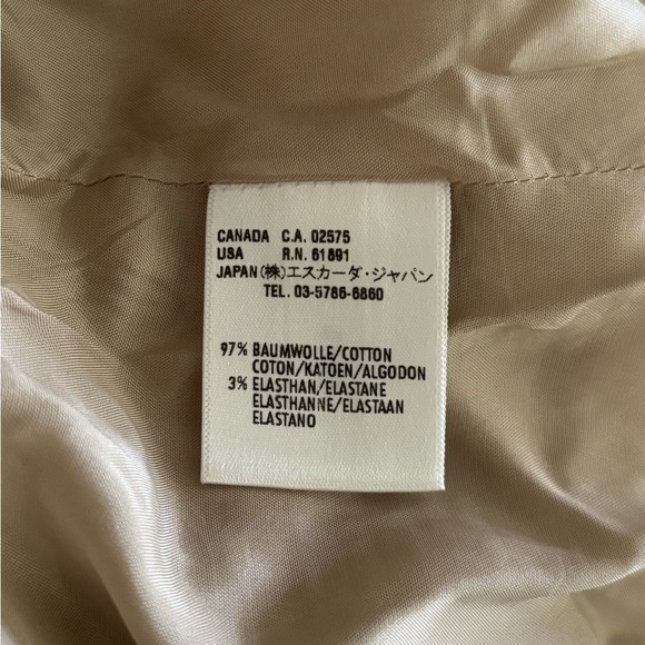 Escada US 16 Beige A-Line Pleated Cotton Midi Skirt - Picture 5 of 7